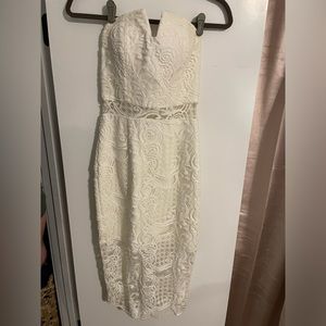 Jarlo - white lace midi dress (Revolve) - Size XS